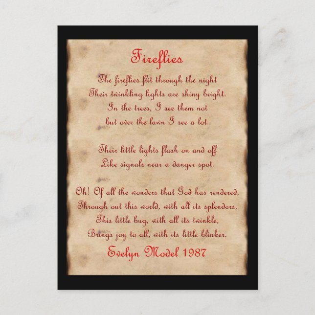 Cartão Postal Vagalumes (Frente)