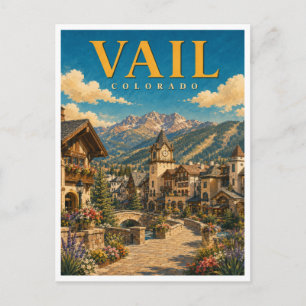 Cartão Postal Vail Colorado Vail Village GeoSaga