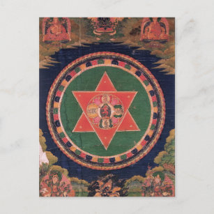 Cartão Postal Vajravarahi Vajrayogini Mandala Budista Tibetano