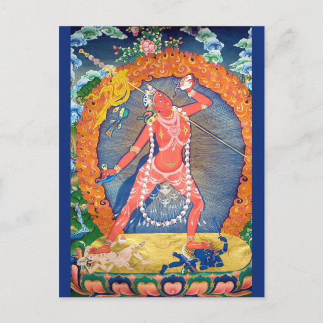 Cartão Postal Vajrayogini Deidade Budista Tibetana (Frente)