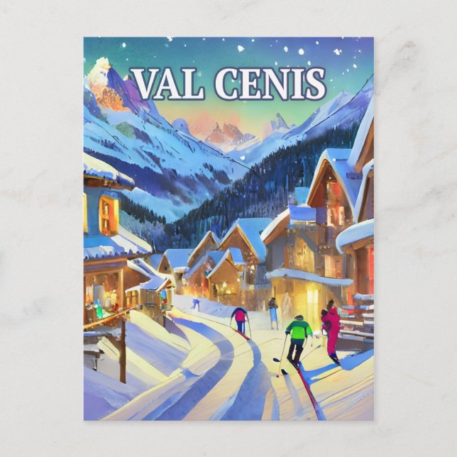 Cartão Postal Val Cenis : Émeraude des Alpes, Sérénité Hivernale (Frente)