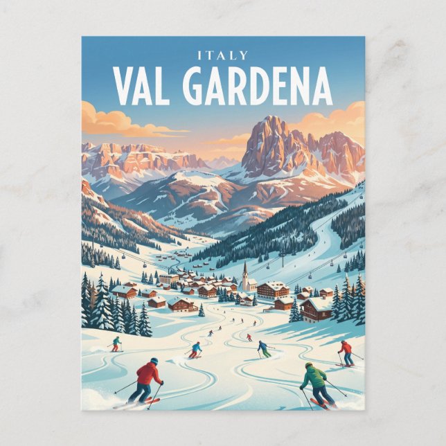 Cartão Postal Val Gardena Itália (Frente)