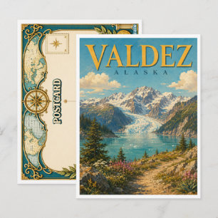 Cartão Postal Valdez Alasca Prince William GeoSaga