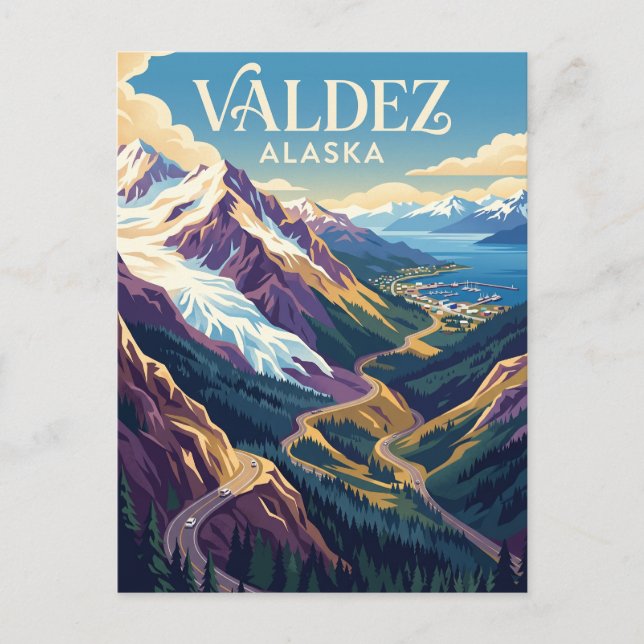 Cartão Postal Valdez EUA (Frente)