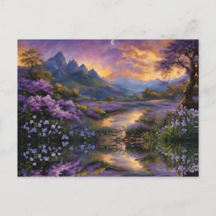 Cartão Postal Vale da lavanda em Dawn