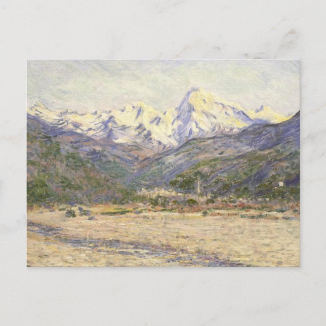 Cartão Postal Vale da Nervia Claude Monet (Frente)