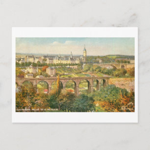Cartão Postal Vale da Petrusse vintage, Luxemburgo