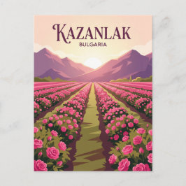 Cartão Postal Vale das Rosas Bulgária