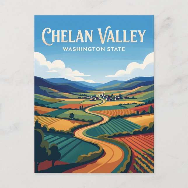 Cartão Postal Vale de Chelan EUA (Frente)