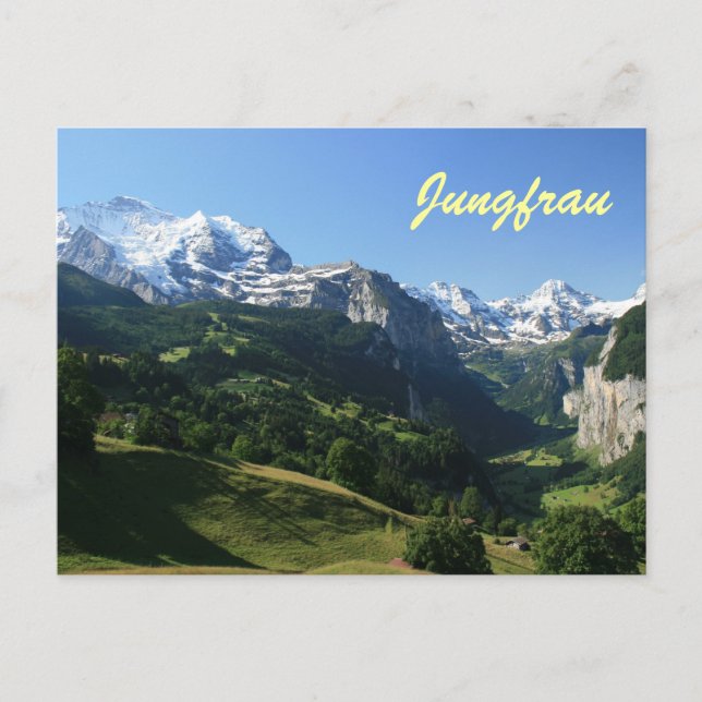 Cartão Postal Vale de Jungfrau (Frente)