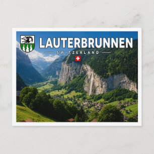 Cartão Postal Vale de Lauterbrunnen - Suíça