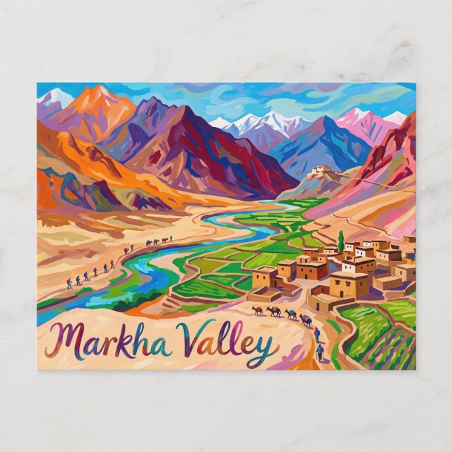 Cartão Postal Vale de Markha Índia (Frente)