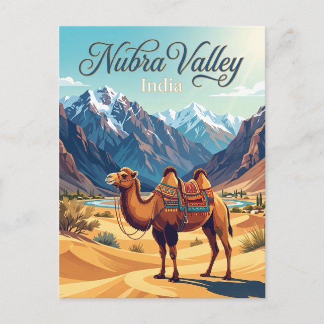 Cartão Postal Vale de Nubra Índia (Frente)
