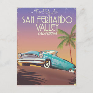 Cartão Postal Vale de San Fernando Califórnia pôster de viagem v