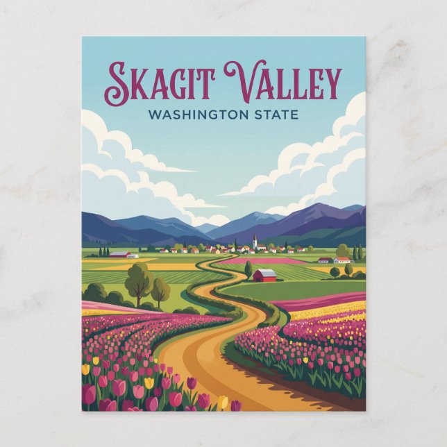 Cartão Postal Vale de Skagit EUA (Frente)