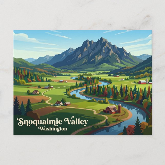 Cartão Postal Vale de Snoqualmie EUA (Frente)