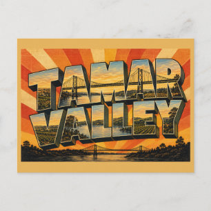 Cartão Postal Vale de Tamar Tasmânia Austrália Região Vinícola A