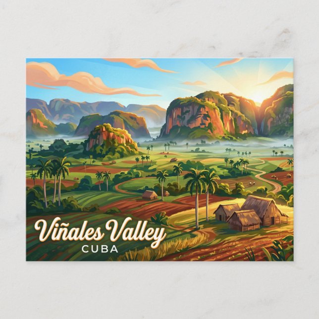 Cartão Postal Vale de Viñales Cuba (Frente)