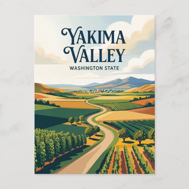 Cartão Postal Vale de Yakima EUA (Frente)