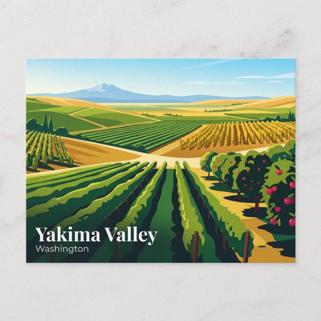 Cartão Postal Vale de Yakima EUA (Frente)