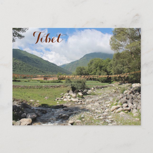 Cartão Postal Vale do Tibete oculto (Frente)