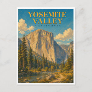 Cartão Postal Vale do Yosemite Califórnia El Capitan GeoSaga