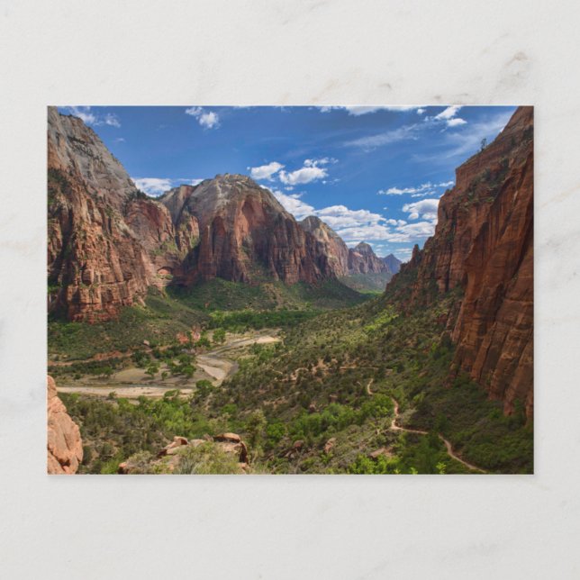 Cartão Postal Vale no Parque Nacional de Zion (Frente)