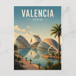 Cartão Postal Valência Espanha Costa Mediterrânea Cidade Antiga