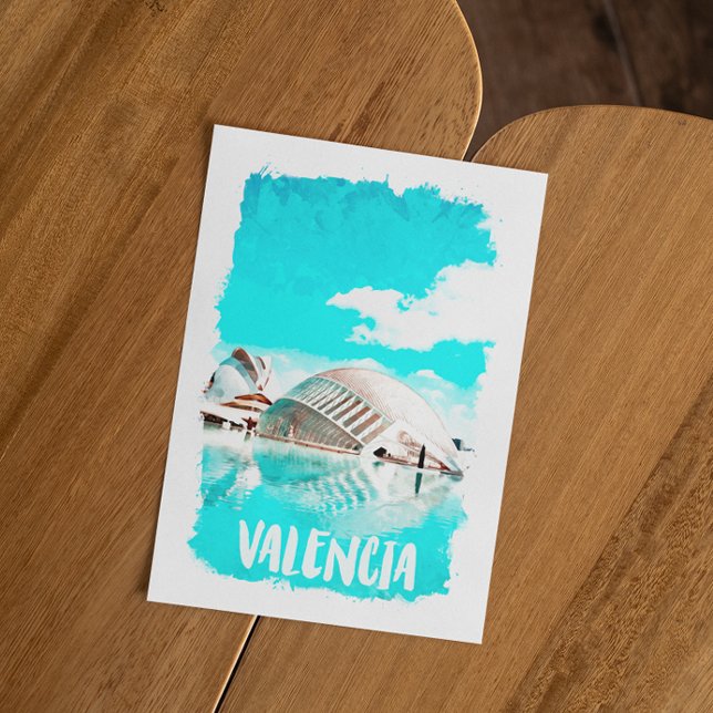 Cartão Postal Valência Espanha L'Hemisfèric (Valencia Spain travel postcard)