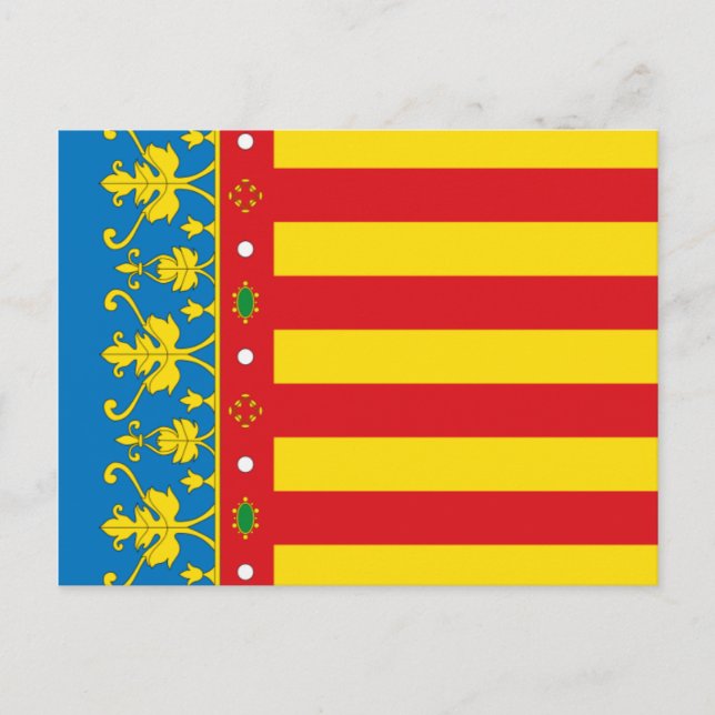 Cartão Postal Valencia Flag (Frente)