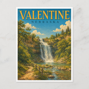 Cartão Postal Valentine Nebraska Smith Falls GeoSaga