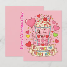 Valentine Personalizado de Milkshake Fofo para Sal