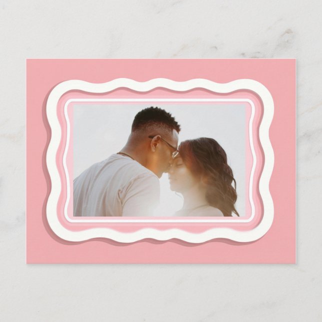 Cartão Postal Valentine's Day Couple Card | Custom Photo (Frente)