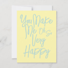 Cartão Postal Valentine's Day Love You Make Me Happy Card.