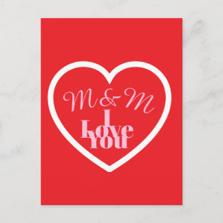 Cartão Postal Valentines day Post card