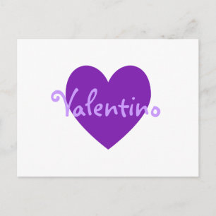 Cartão Postal Valentino em Roxo