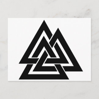 Cartão Postal Valknut Viking Norse Nordic Protection Symbol Odin