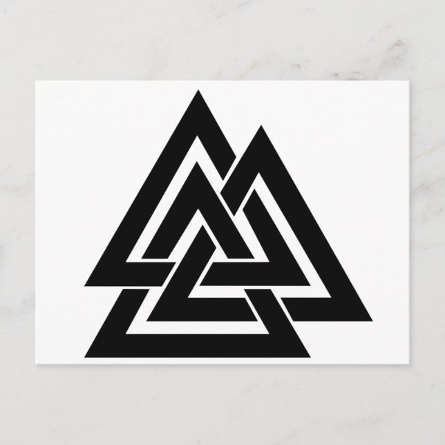 Cartão Postal Valknut Viking Norse Nordic Protection Symbol Odin (Frente)