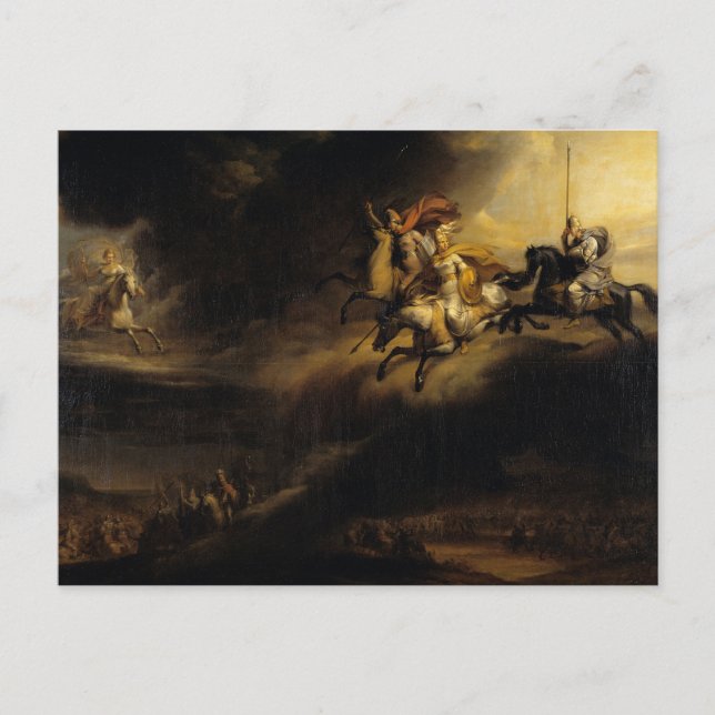 Cartão Postal Valkyries entrando em batalha por Johan Sandberg (Frente)