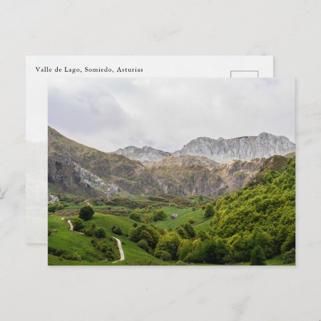Cartão Postal Valle de Lago, Somiedo Natural Park in Spain (Frente/Verso)