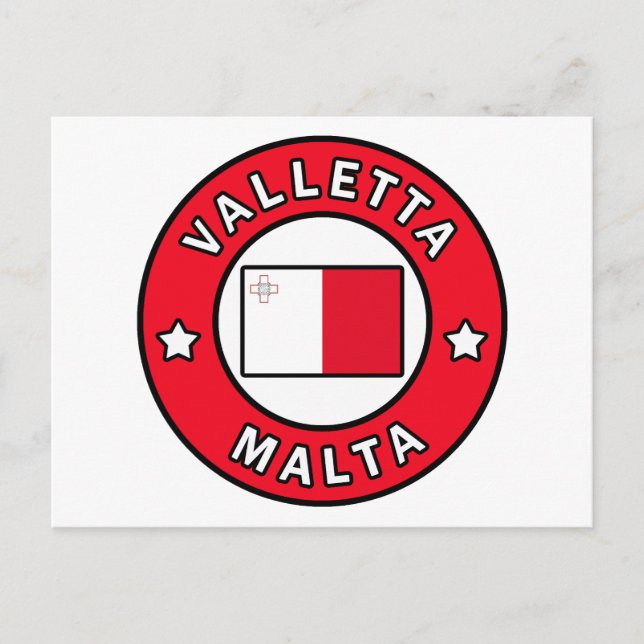 Cartão Postal Valletta Malta (Frente)