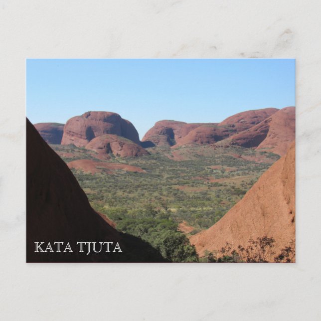 Cartão Postal valley kata tjuta (Frente)