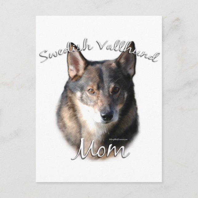 Cartão Postal Vallhund Mãe 2 Sueco (Frente)
