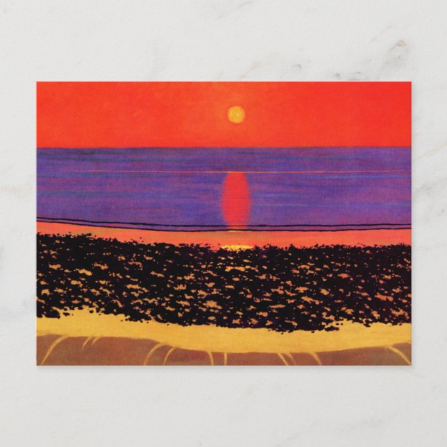 Cartão Postal Vallotton - Para Deitar O Sol Com Villerville (Frente)