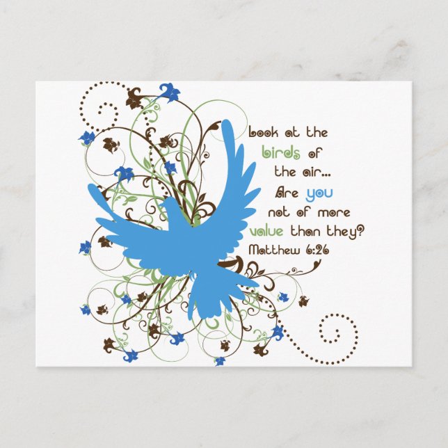 Cartão Postal Valor das aves (Frente)