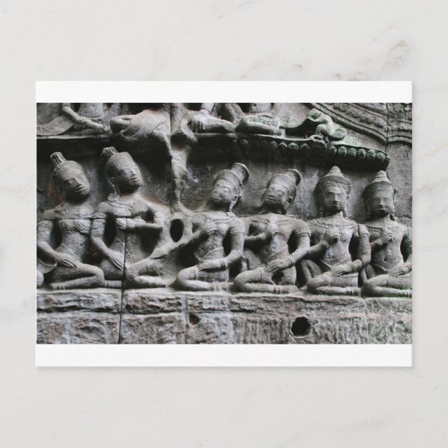 Cartão Postal valores de pedra em ta prohm (Frente)