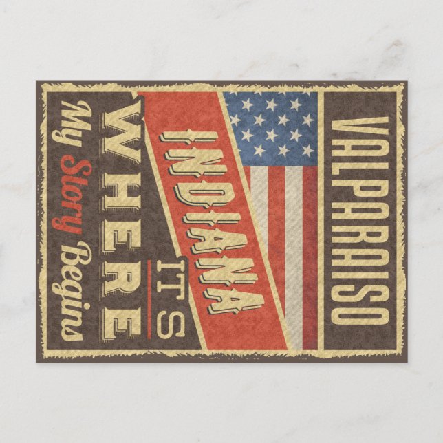 Cartão Postal Valparaiso Indiana (Frente)