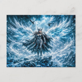 Cartão Postal Valquíria da Fantasia Dinâmica em Atmosfera de Bat
