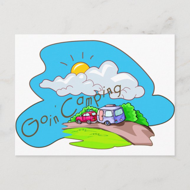 Cartão Postal Vamos acampar (Frente)