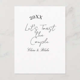 Cartão Postal Vamos brindar ao noivado da festa de casamento do 